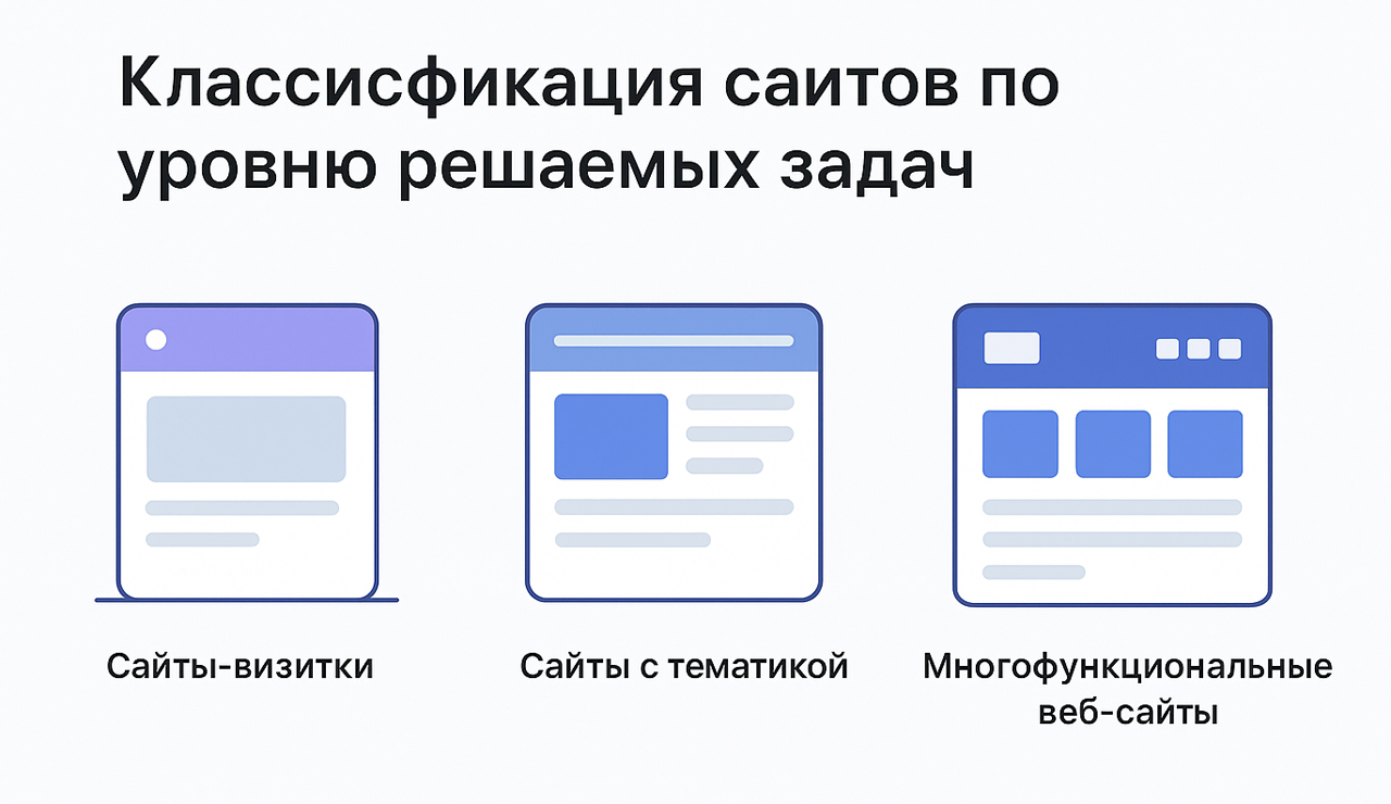 Новости web-студии Sky Incom - Классификация сайтов по уровню решаемых задач